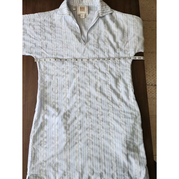 Emily McCarthy Women's Poppy Santorini Metallic Stripes Shift Dress Size XS - Picture 8 of 9